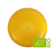 Biologische kaas rond 5kg mogelijk met logosticker
