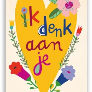 Cadeaukaartje organic, Zintenz, ik denk aan je.