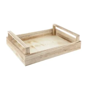 Dienblad hout met grepen. Perfect voor je kerstpakket of relatiegeschenk.