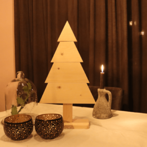 Kerstboom van duurzaam hout tafelmodel